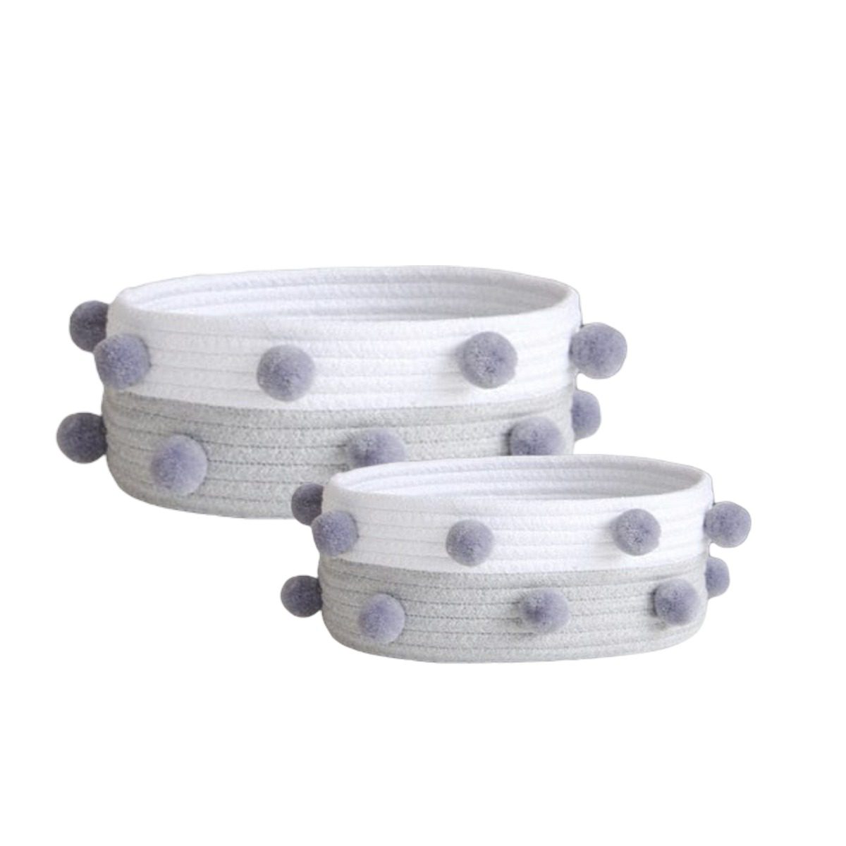 Set of 2 Cotton Rope Baskets