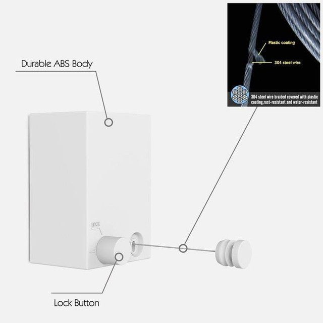 Mnm Box Deals | 4.2M Retractable Indoor Clothesline 4.2m Retractable Indoor Clothesline - Image 8