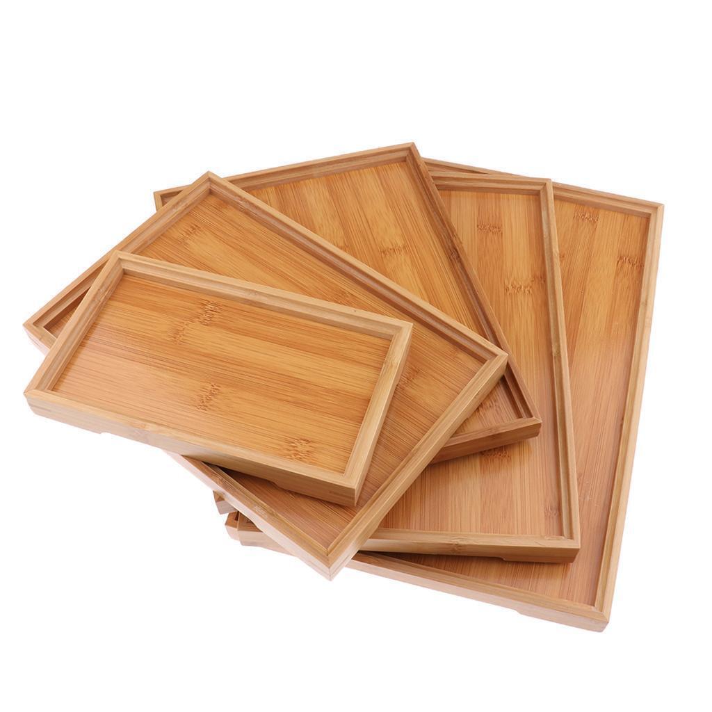 5 Piece Bamboo Serving Trays