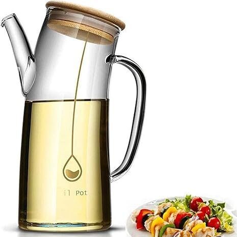 Mnm Box Deals | 1L Borosilicate Oil Jug W/ Bamboo Lid 1L Borosilicate Oil Jug w/ Bamboo Lid