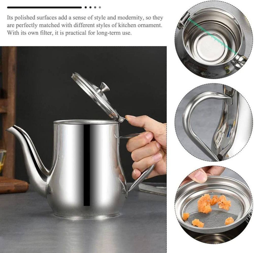 Mnm Box Deals | Stainless Steel Oil Strainer And Kettle Stainless Steel Oil Strainer and Kettle - Image 5