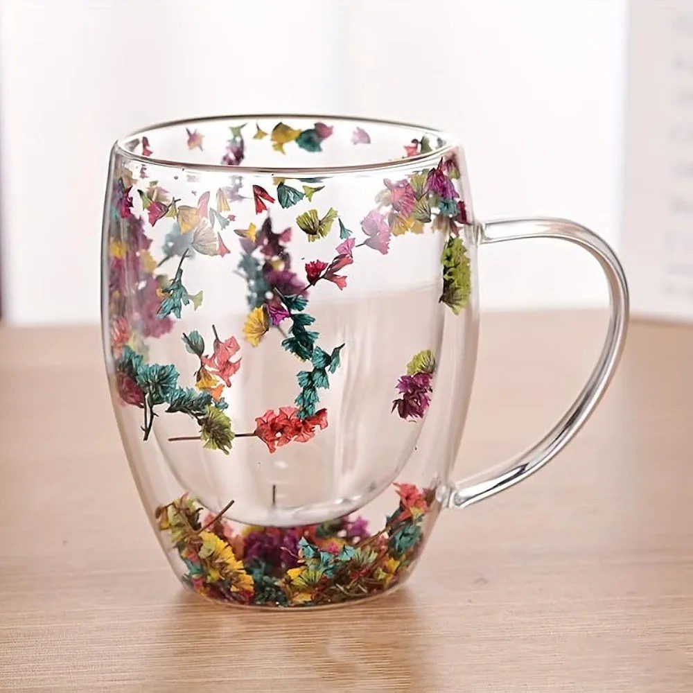 Mnm Box Deals | Double Wall Cute Flower Mug 350Ml Double Wall Cute Flower Mug 350ml - Image 4