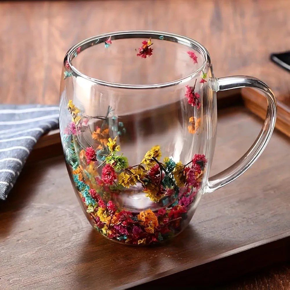 Mnm Box Deals | Double Wall Cute Flower Mug 350Ml Double Wall Cute Flower Mug 350ml - Image 7