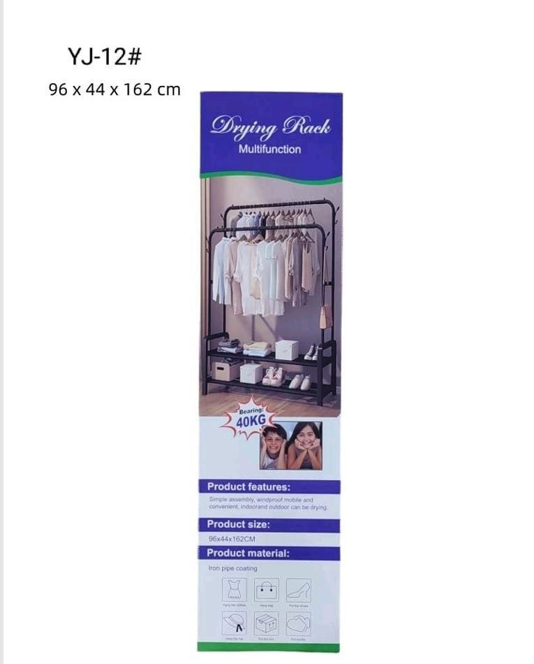 Mnm Box Deals | Double-Rail Metal Hanging Clothes Rack Double-Rail Metal Hanging Clothes Rack - Image 3