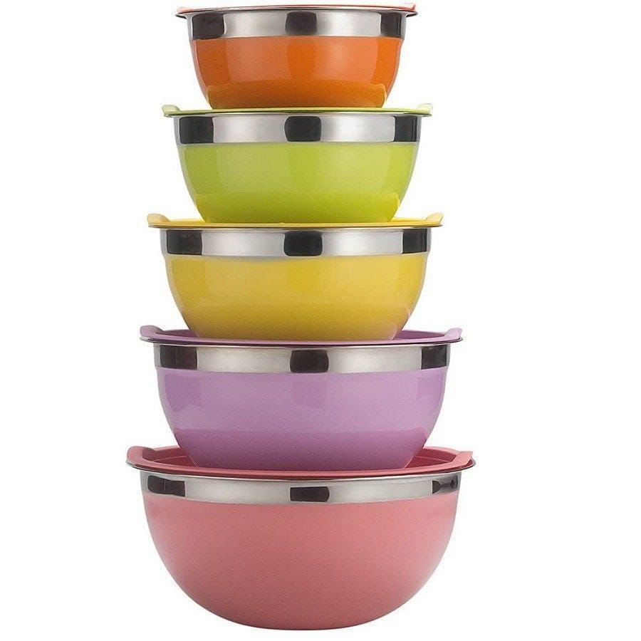 10 Piece Stainless Steel Bowls with Lids