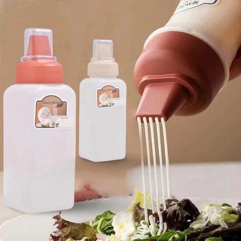 2 Piece 5 Hole Sauce Bottles 450ml