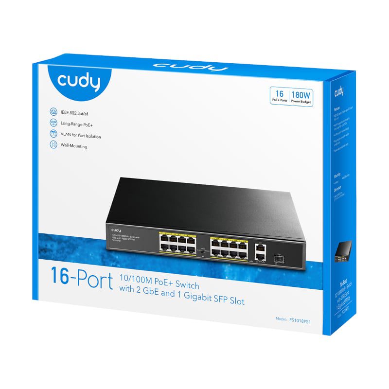 Mnm Box Deals | Cudy 16-Port Unmanaged Poe+ Switch - Rack Mount Cudy 16-Port Unmanaged PoE+ Switch - Rack Mount - Image 4