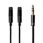 MnM Box Deals | Gizzu 3-Pole Audio Splitter Cable - Black