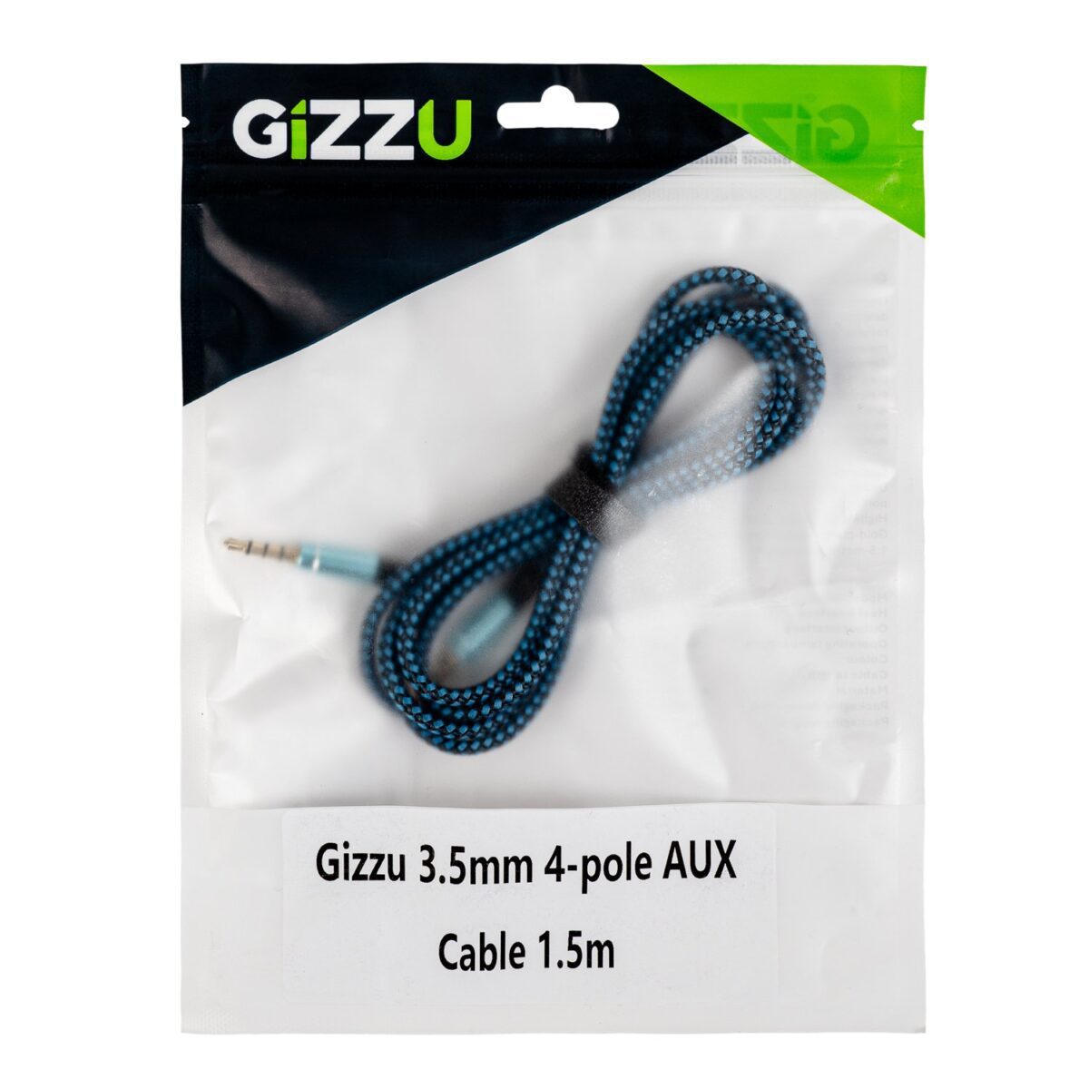 Mnm Box Deals | Gizzu 3.5Mm Aux Cable 1.5M - Black/Blue Gizzu 3.5mm AUX Cable 1.5m - Black/Blue - Image 4