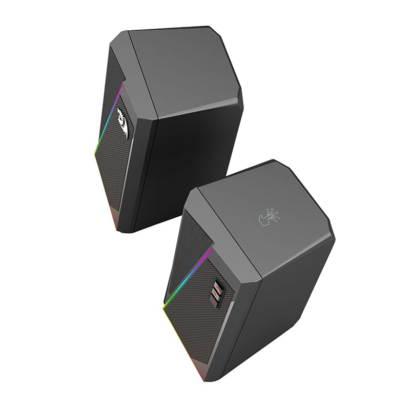 Mnm Box Deals | Redragon 2.0 Satellite Speaker Anvil 2 X 3W Rgb Usb|Aux Gaming Speaker - Black REDRAGON 2.0 Satellite Speaker ANVIL 2 x 3W RGB USB|Aux Gaming Speaker - Black - Image 3
