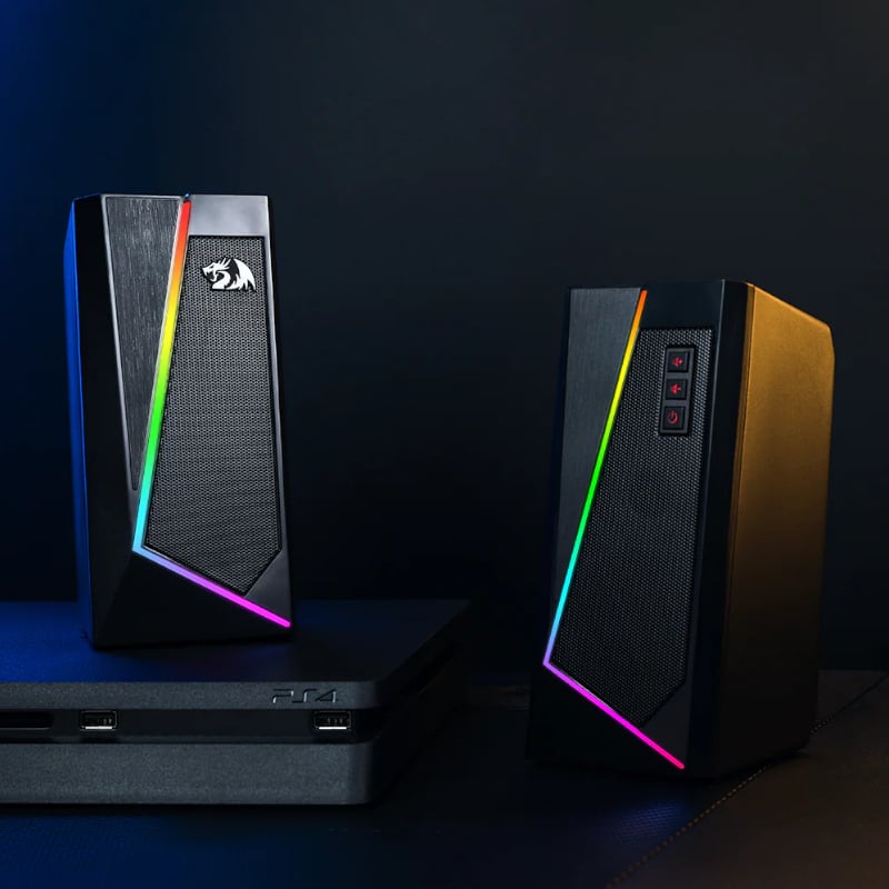 Mnm Box Deals | Redragon 2.0 Satellite Speaker Anvil 2 X 3W Rgb Usb|Aux Gaming Speaker - Black REDRAGON 2.0 Satellite Speaker ANVIL 2 x 3W RGB USB|Aux Gaming Speaker - Black - Image 6
