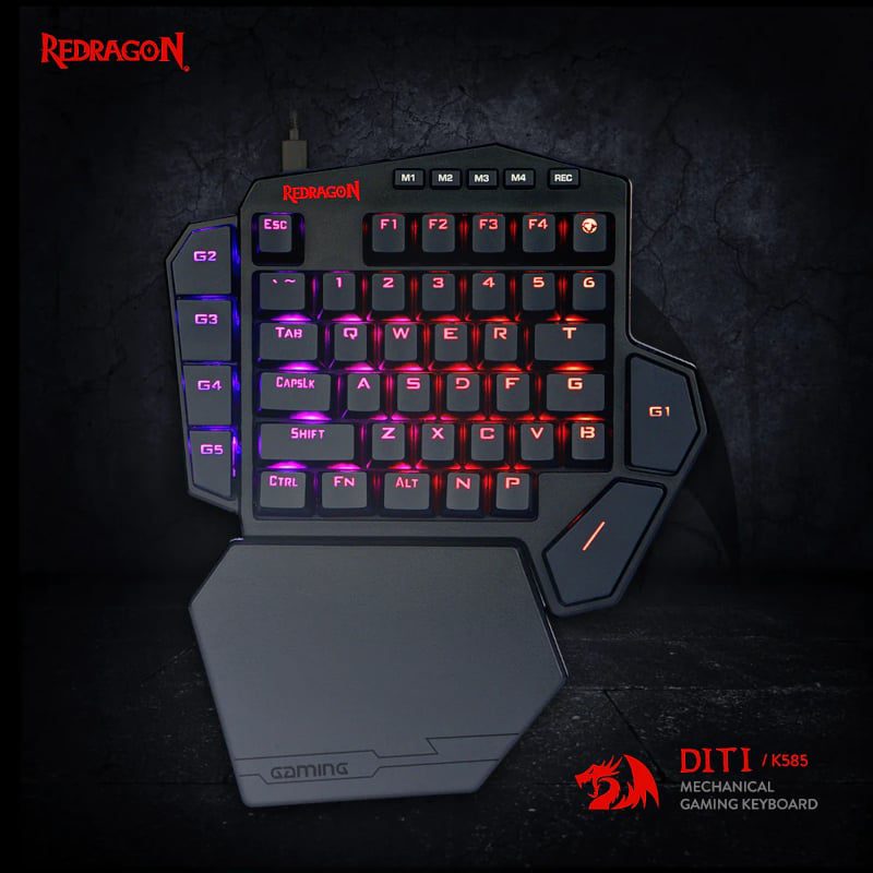 Mnm Box Deals | Redragon Diti Elite Pro One-Handed Rgb Wireless Mechanical Gaming Keyboard - Black REDRAGON Diti Elite Pro One-Handed RGB Wireless Mechanical Gaming Keyboard - Black - Image 3