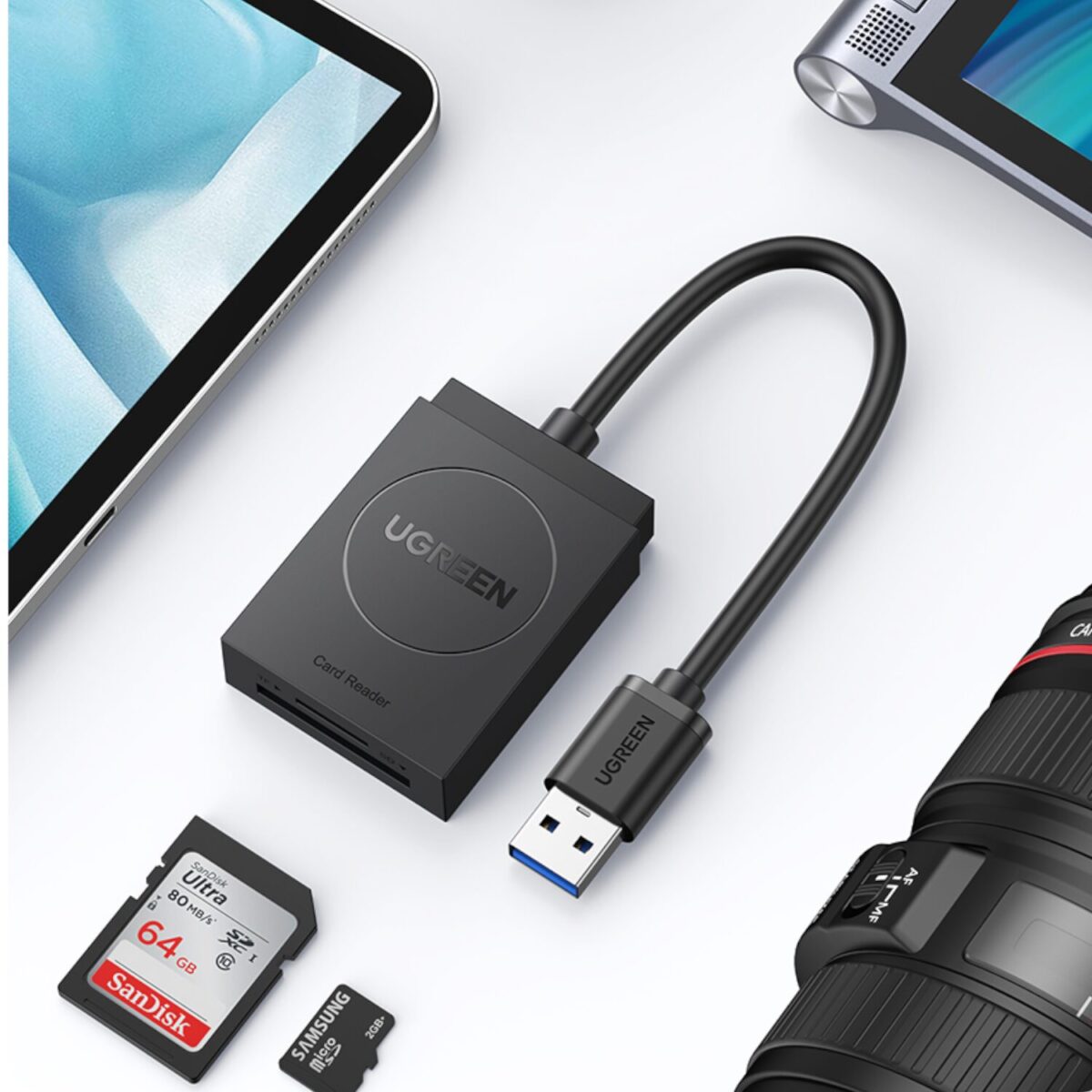 Mnm Box Deals | Ugreen Usb 3.0 Dual Slot Card Reader For Sd/Tf Cards – 5Gbps Data Transfer UGREEN USB 3.0 Dual Slot Card Reader for SD/TF Cards – 5Gbps Data Transfer - Image 3