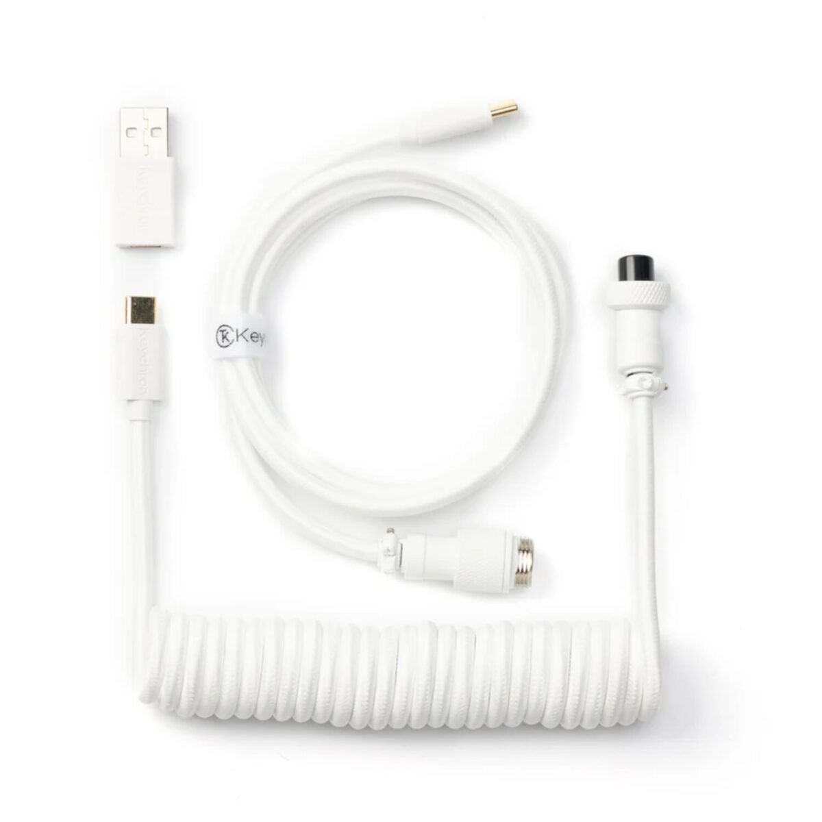 Mnm Box Deals | Keychron Coiled Aviator White Cable Keychron Coiled Aviator White Cable - Image 2