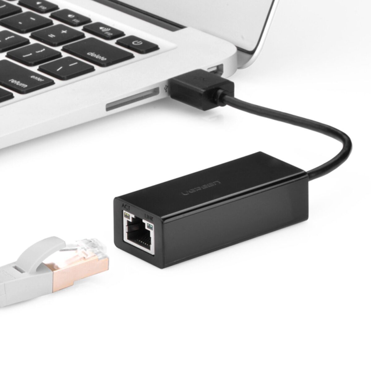 Mnm Box Deals | Ugreen Cr110 Ethernet Adapter | Usb 2.0 To Rj45 - Black UGREEN CR110 Ethernet Adapter | USB 2.0 to RJ45 - Black - Image 3