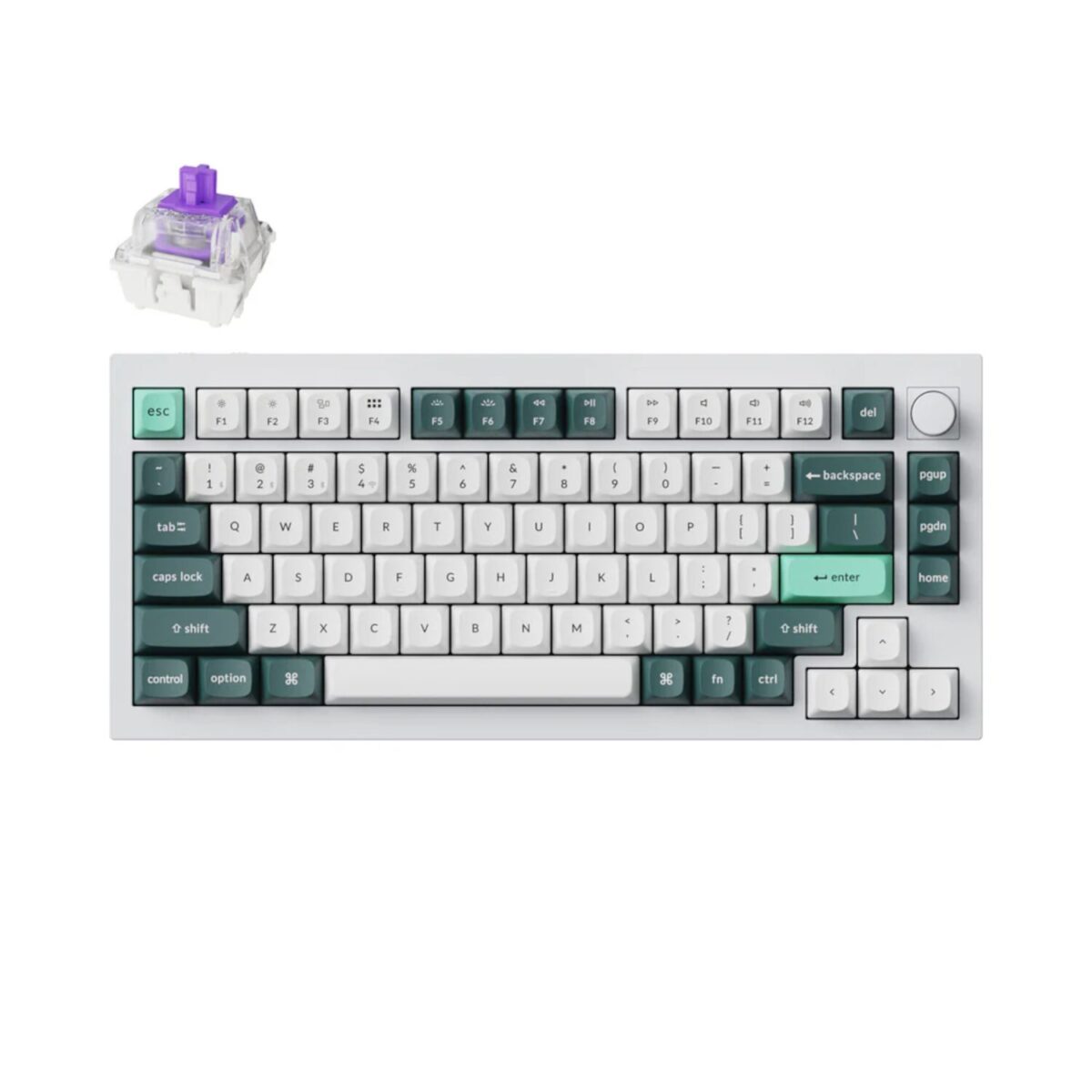 Keychron Q1H-P1 QMK Wireless Custom Keyboard - White