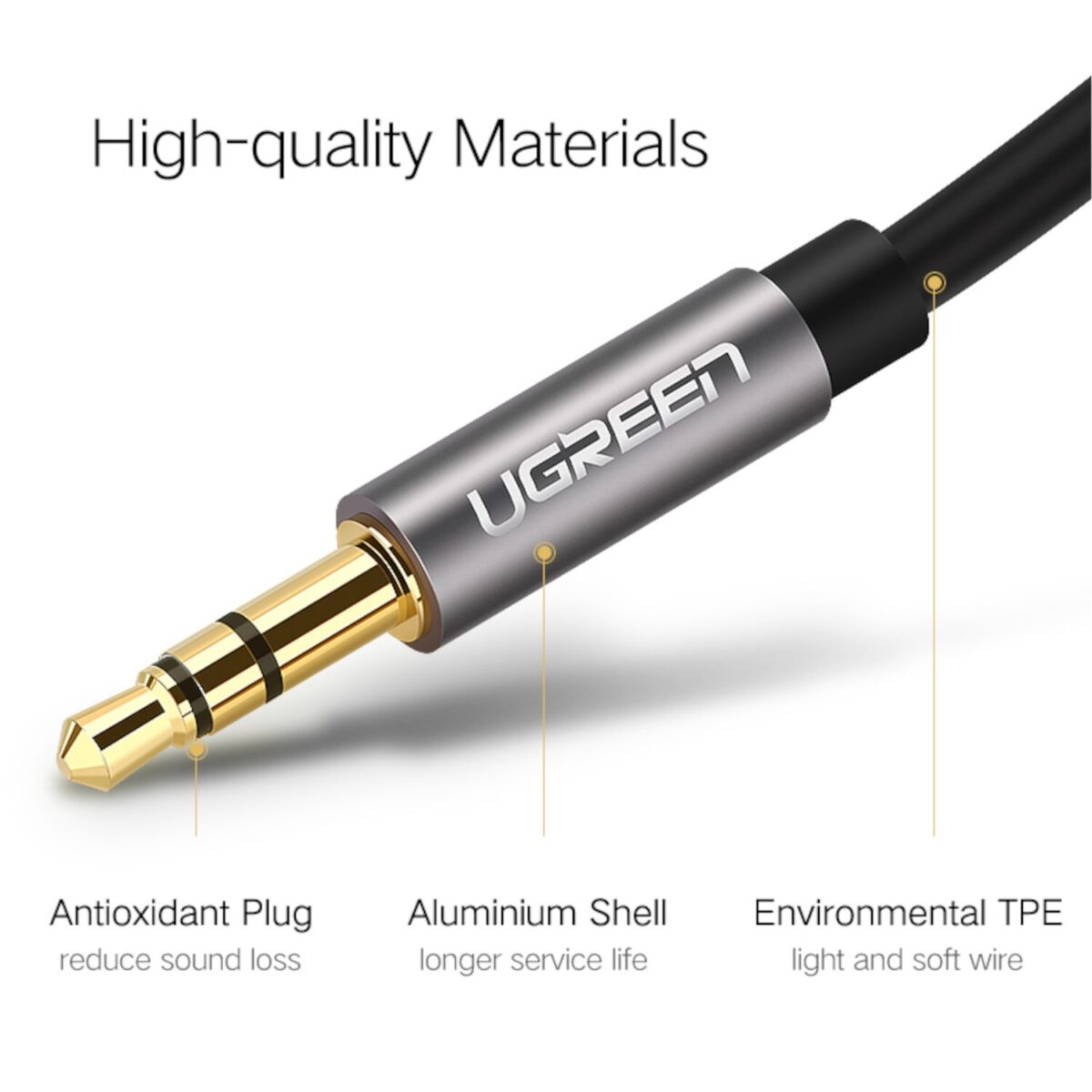 Mnm Box Deals | Ugreen 3.5Mm Aux Cable 0.5M UGREEN 3.5mm Aux Cable 0.5m - Image 3