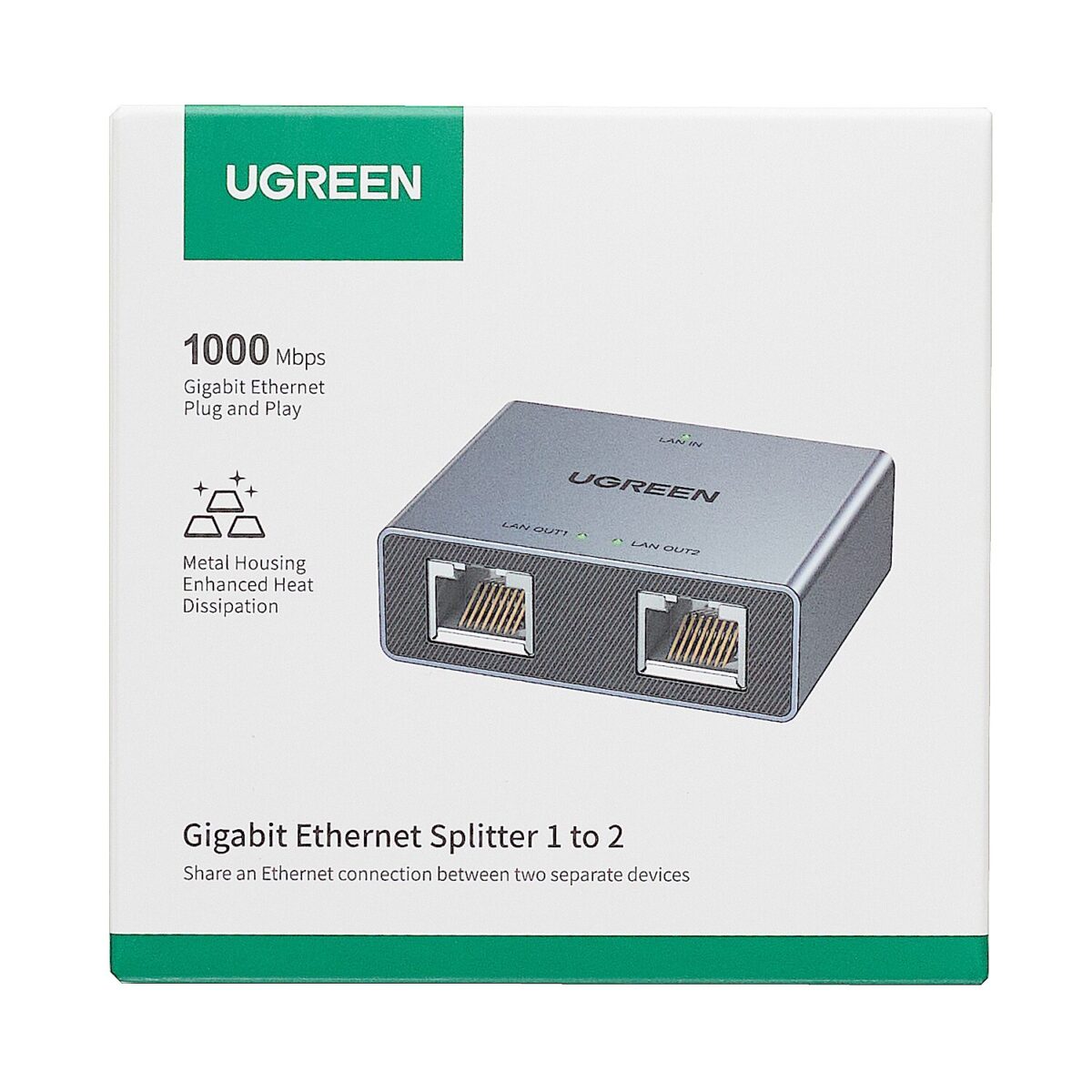 Mnm Box Deals | Ugreen 1-To-2 Gigabit Ethernet Splitter, 1000Mbps Lan Network Adapter UGREEN 1-to-2 Gigabit Ethernet Splitter, 1000Mbps LAN Network Adapter - Image 5