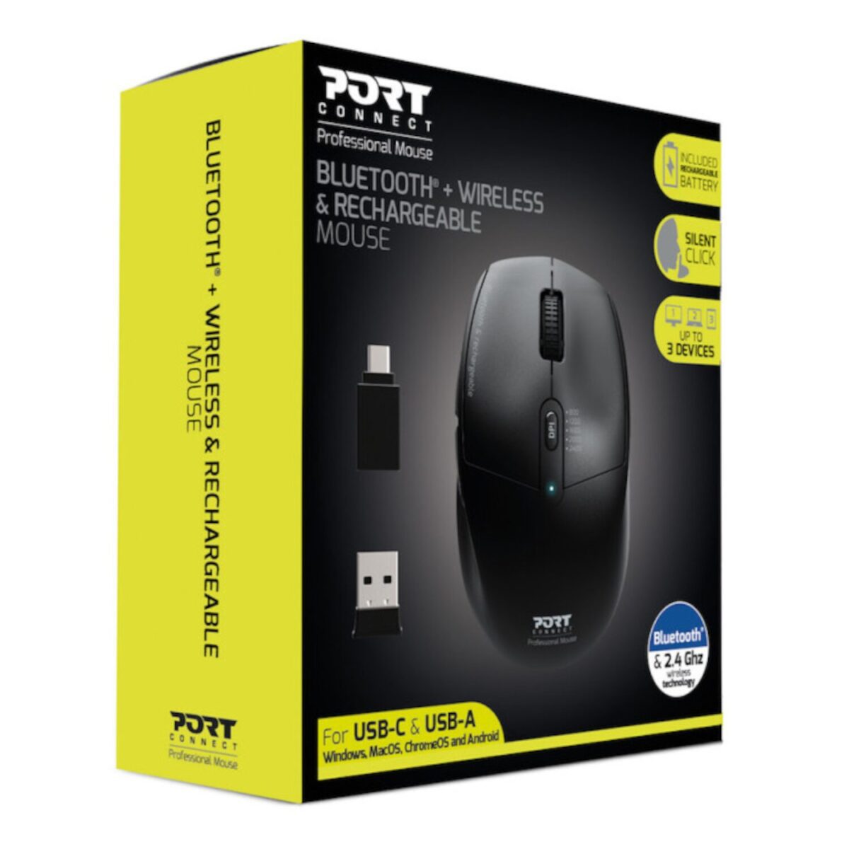 Mnm Box Deals | Port Connect 2.4Ghz Wireless Bluetooth® Rechargeable Mouse Pro Port Connect 2.4GHz Wireless Bluetooth® Rechargeable Mouse PRO - Image 3
