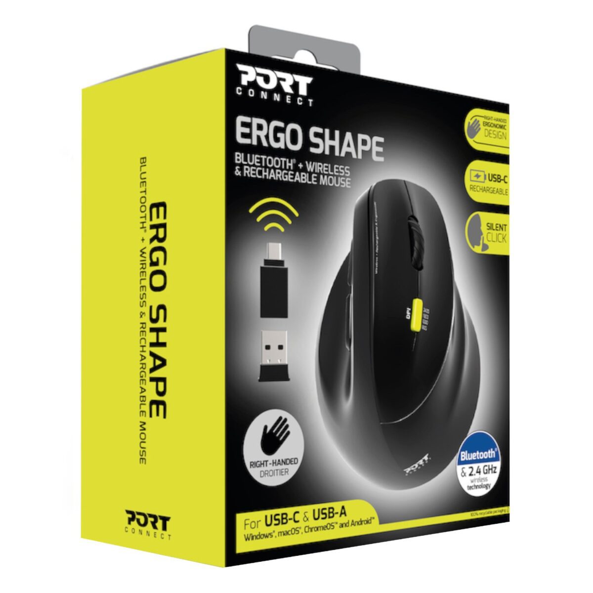 Mnm Box Deals | Port Connect Ergo Shape Bluetooth Rechargeable Mouse Port Connect Ergo Shape Bluetooth Rechargeable Mouse - Image 7