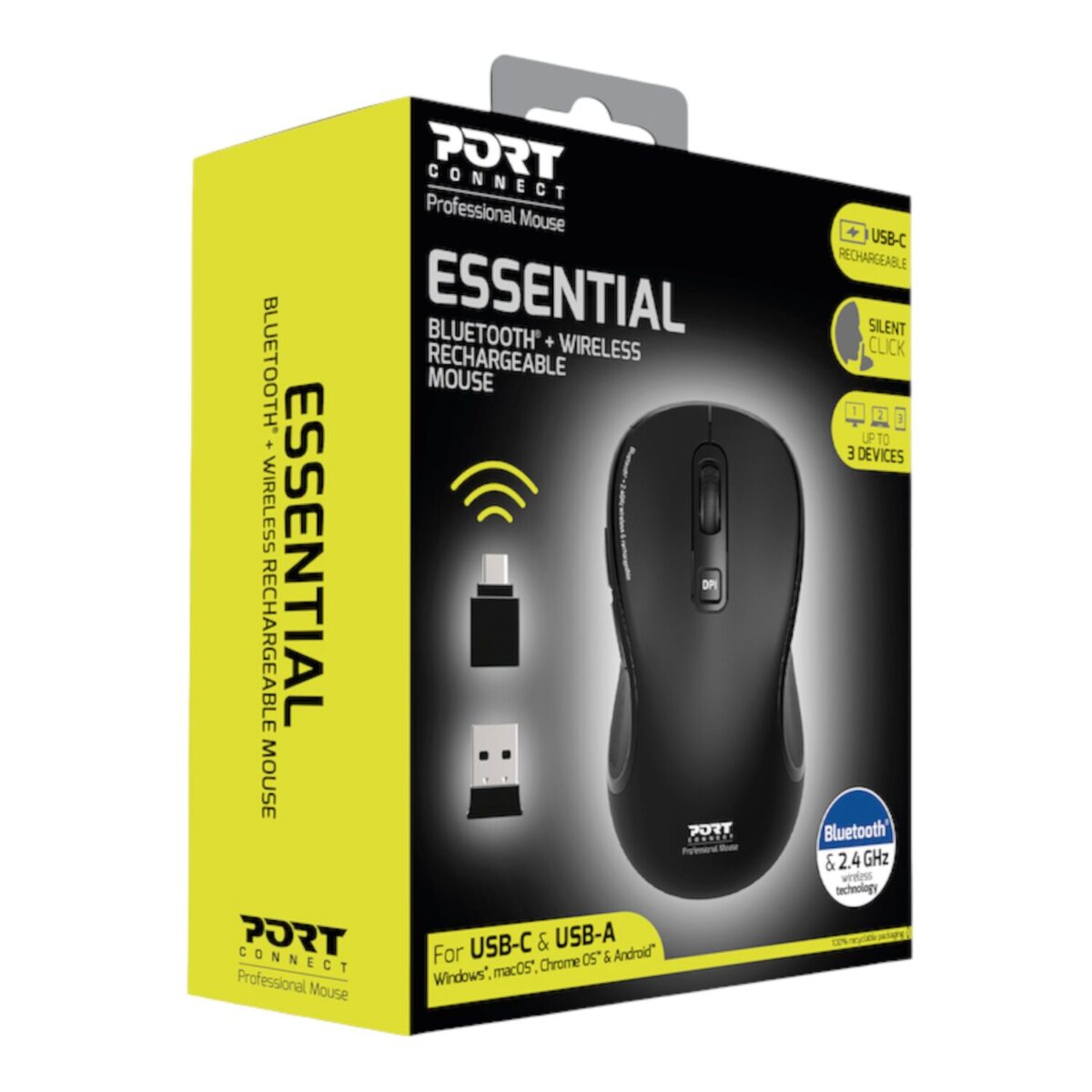 Mnm Box Deals | Port Connect Essential Bluetooth Wireless Rechargeable Mouse Port Connect Essential Bluetooth Wireless Rechargeable Mouse - Image 6