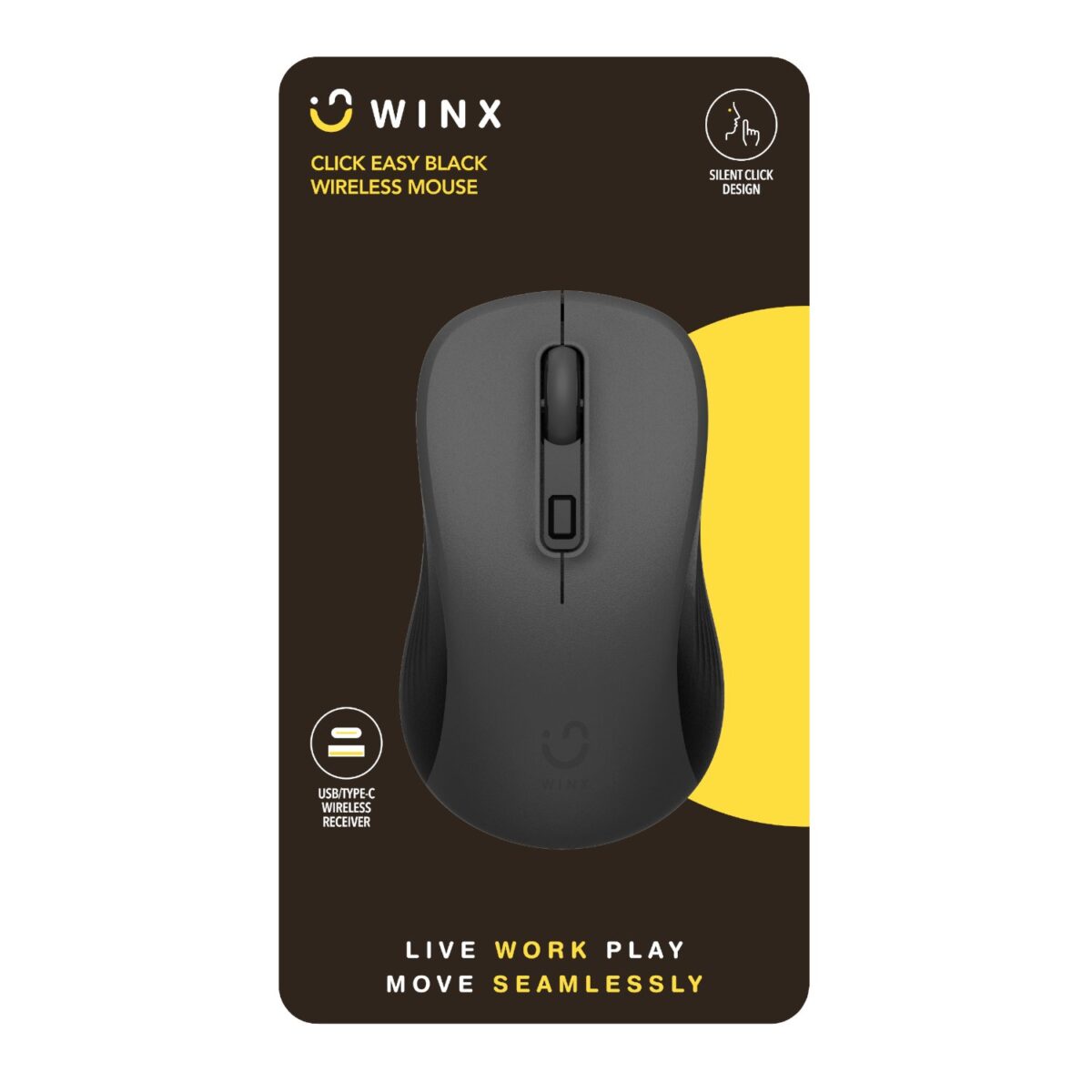 Mnm Box Deals | Winx Click Easy 1600Dpi 2.4Ghz Wireless Mouse - Black WINX CLICK Easy 1600DPI 2.4GHz Wireless Mouse - Black - Image 3