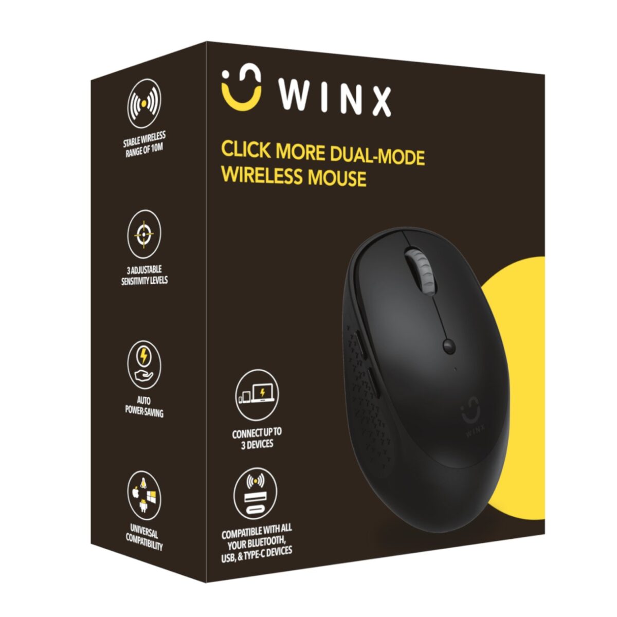 Mnm Box Deals | Winx Click More Dual-Mode Wireless Mouse - Black WINX CLICK More Dual-Mode Wireless Mouse - Black - Image 5