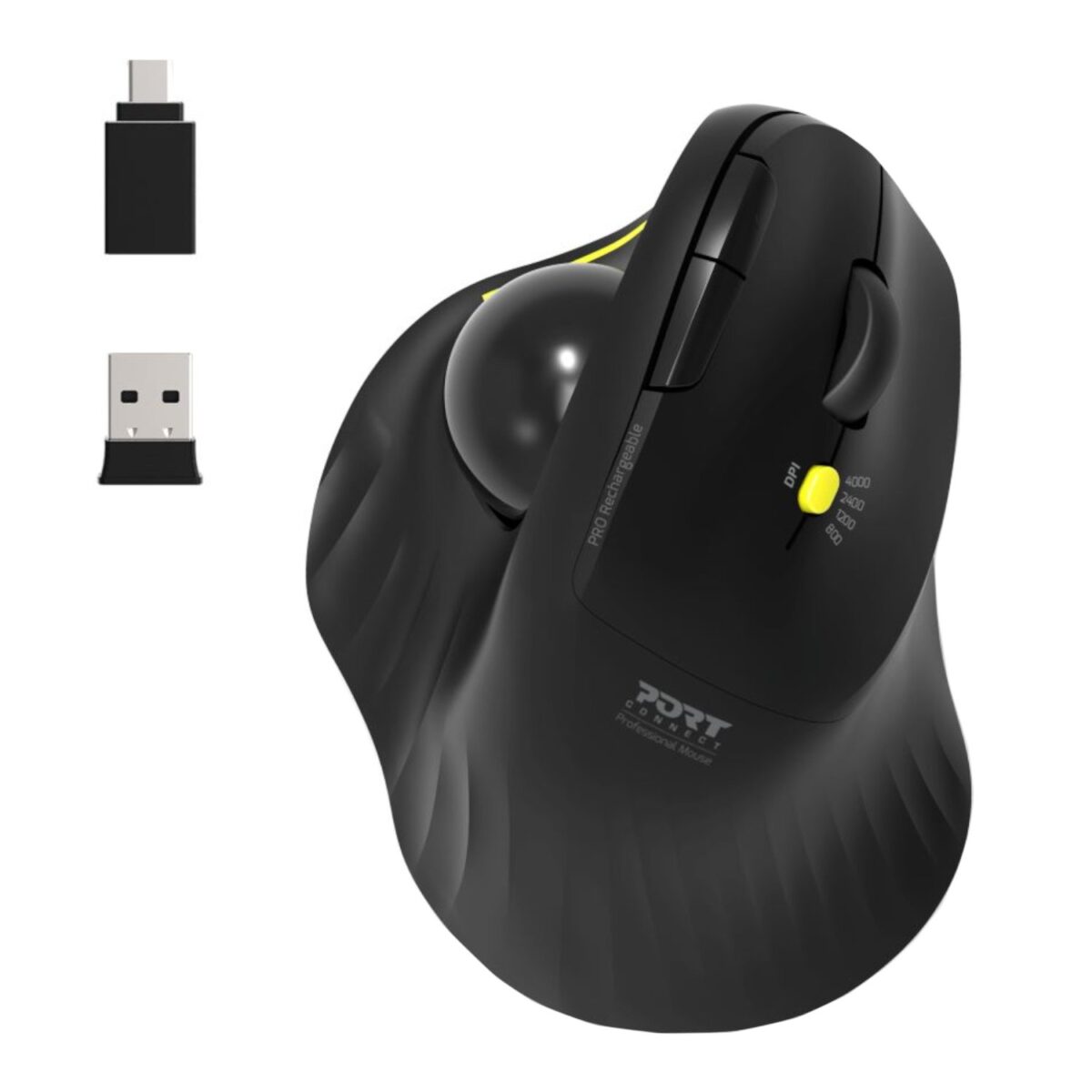 Mnm Box Deals | Port Connect Bluetooth + Wireless Rechargeable Ergonomic Trackball Mouse Port Connect Bluetooth + Wireless Rechargeable Ergonomic Trackball Mouse - Image 5