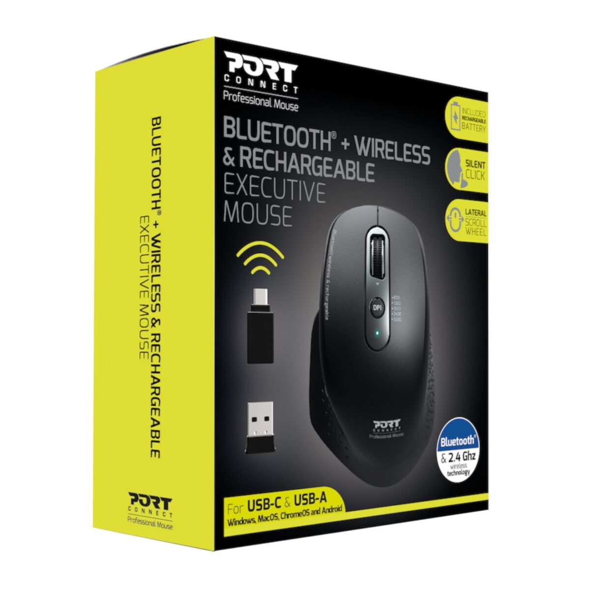 Mnm Box Deals | Port Connect Bluetooth Wireless And Rechargeable Executive Mouse - Black Port Connect Bluetooth Wireless and Rechargeable Executive Mouse - Black - Image 5