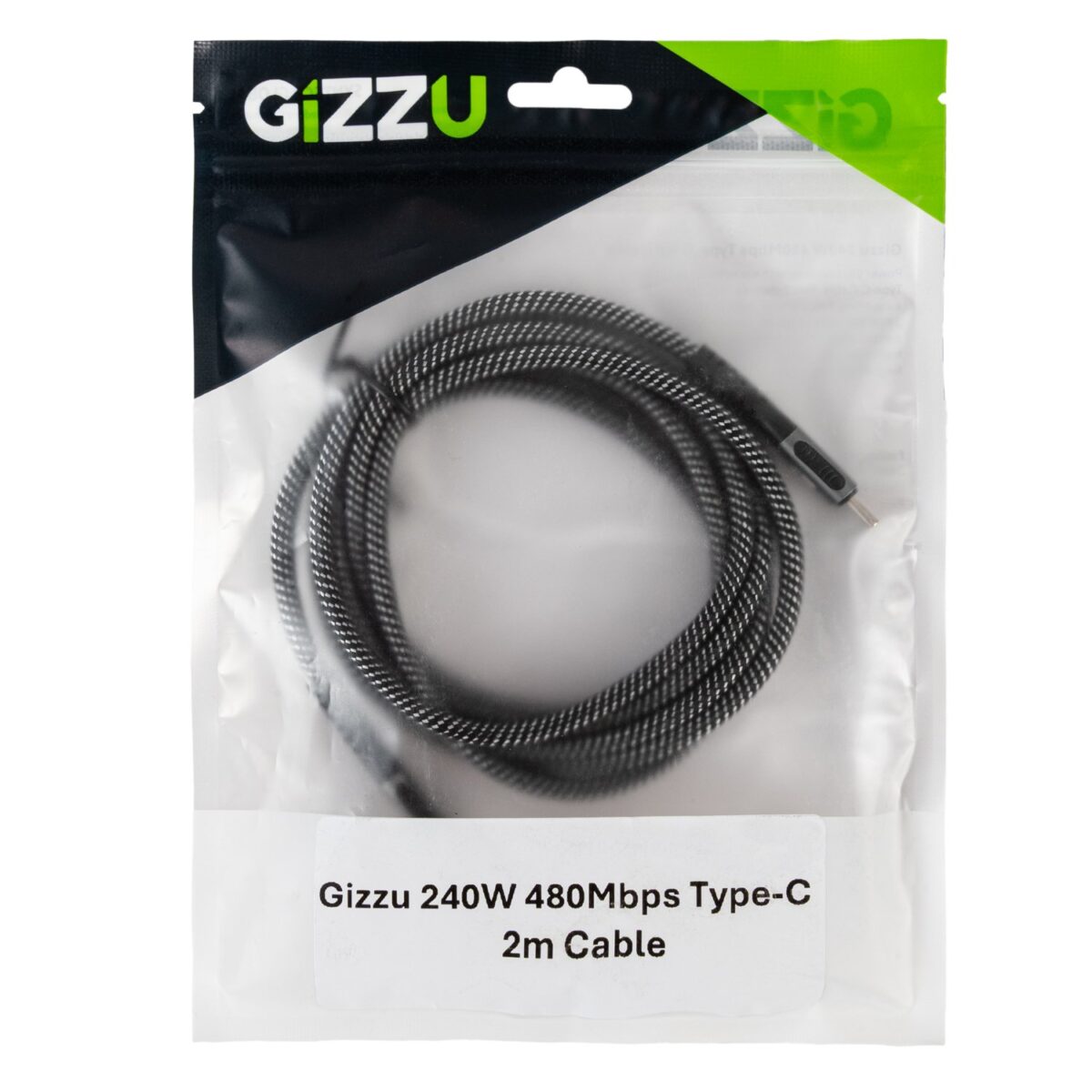 Mnm Box Deals | Gizzu 240W 480Mbps Type-C 2M Cable GIZZU 240W 480Mbps Type-C 2m Cable - Image 4