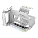 MnM Box Deals | Antec SHIFT ARGB Vertical GPU Bracket with PCIe 4.0 Riser Cable – White