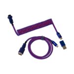 MnM Box Deals | Keychron Premium Coiled Aviator USB Cable | Type-C + USB-A Adapter | Detachable Aviator Connector | 108 cm
