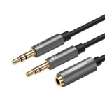 Mnm Box Deals | Ugreen Uv140 Aux 3.5Mm Audio Splitter Cable - Black/Grey MnM Box Deals | UGREEN UV140 AUX 3.5mm Audio Splitter Cable - Black/Grey