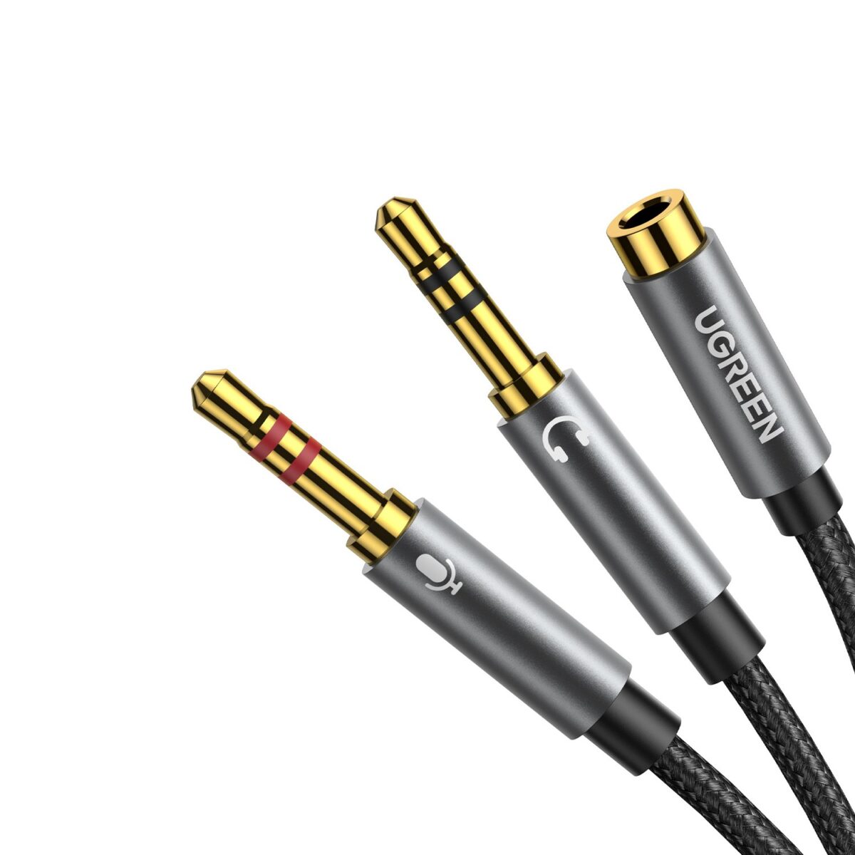 Mnm Box Deals | Ugreen Uv140 Aux 3.5Mm Audio Splitter Cable - Black/Grey UGREEN UV140 AUX 3.5mm Audio Splitter Cable - Black/Grey - Image 2