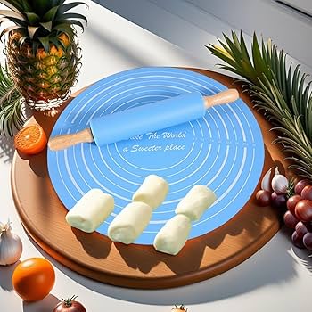 Silicone Rolling Pin & Mat 30cm Set
