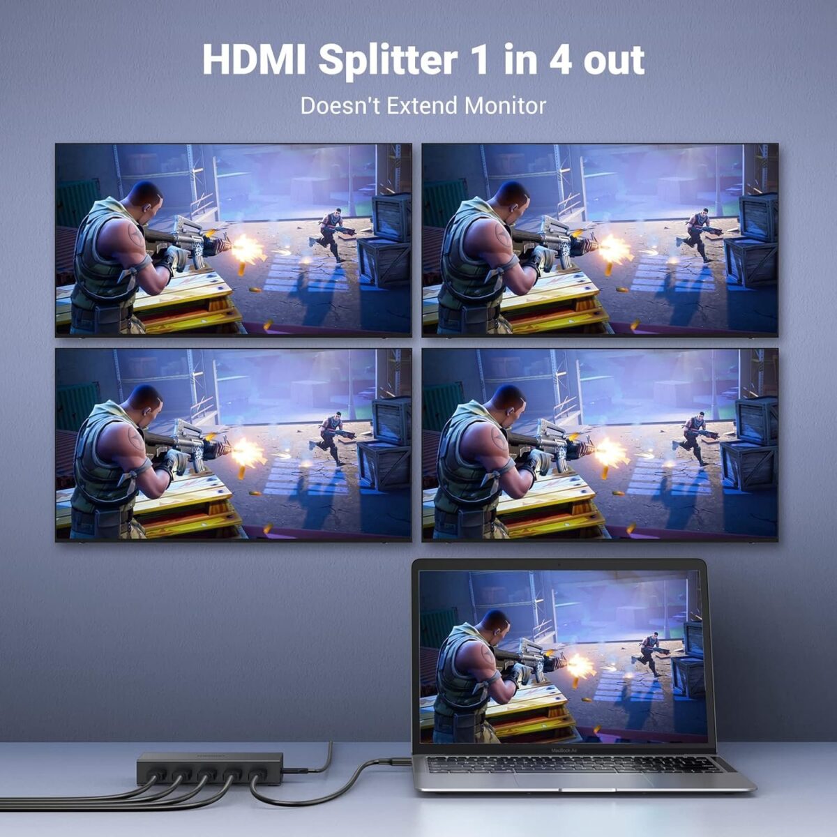 Mnm Box Deals | Ugreen Hdmi 1×4 Video Splitter 4K – Black UGREEN HDMI 1×4 Video Splitter 4K – Black - Image 3