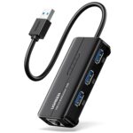 Mnm Box Deals | Ugreen Usb Type-A Male To Ethernet Adapter With 3-Port Usb Hub – Black MnM Box Deals | UGREEN USB Type-A Male to Ethernet Adapter with 3-Port USB Hub – Black