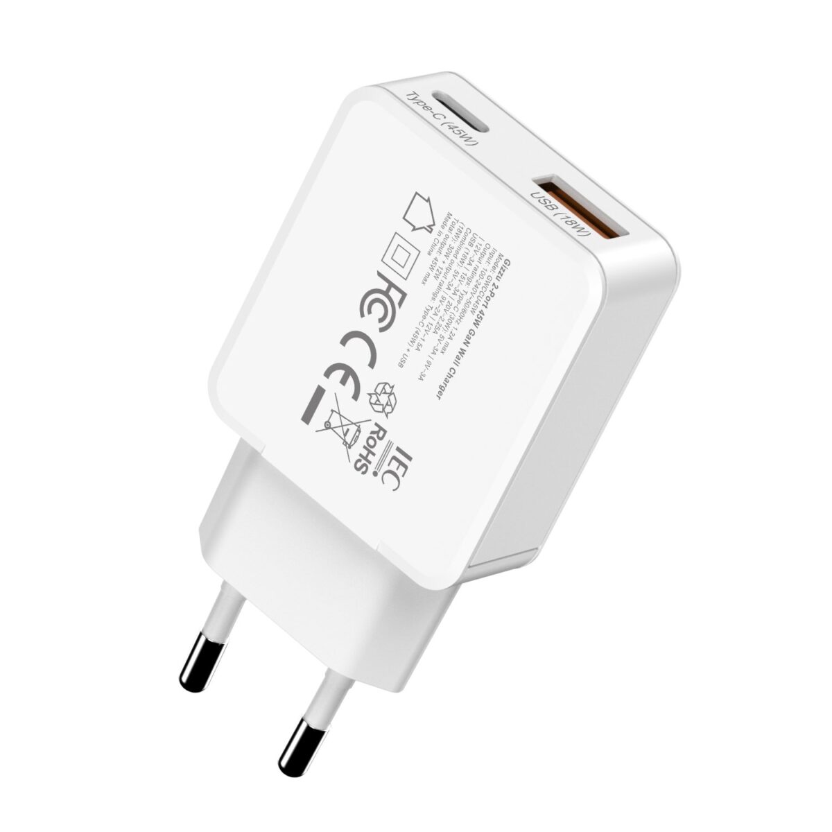 Mnm Box Deals | Gizzu 2-Port 45W Gan Wall Charger Gizzu 2-Port 45W GaN Wall Charger - Image 4