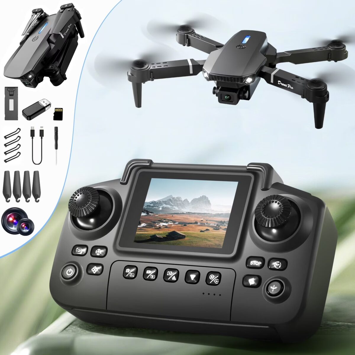 Mnm Box Deals | Ultra Screen 4 Channel Foldable R/C Drone Ultra Screen 4 Channel Foldable R/C Drone - Image 3