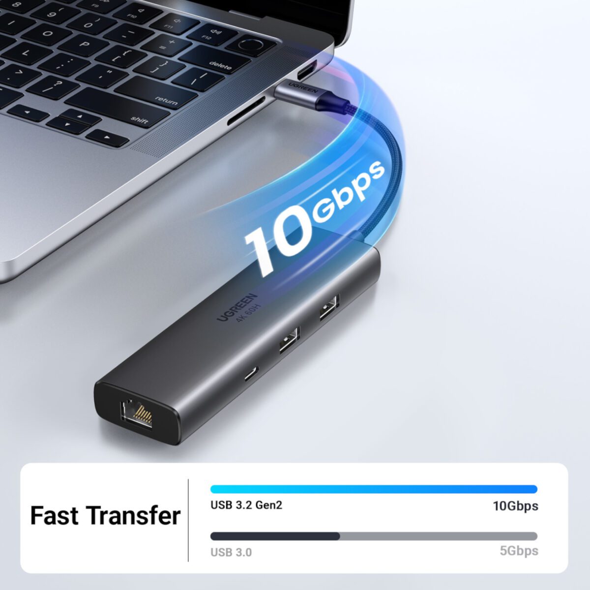 Mnm Box Deals | Ugreen Cm512 6-In-1 Usb Type-C Docking Station UGREEN CM512 6-in-1 USB Type-C Docking Station - Image 4