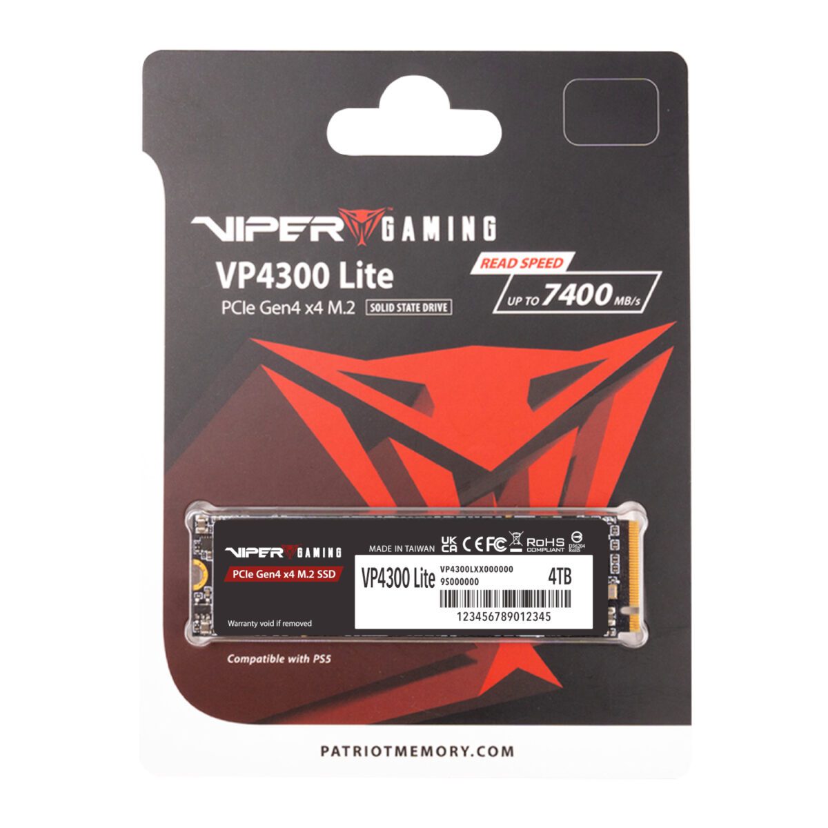 Mnm Box Deals | Patriot Vp4300 Lite 4Tb M.2 Pcie Gen 4 X4 Nvme Ssd Patriot VP4300 Lite 4TB M.2 PCIe Gen 4 x4 NVMe SSD - Image 4