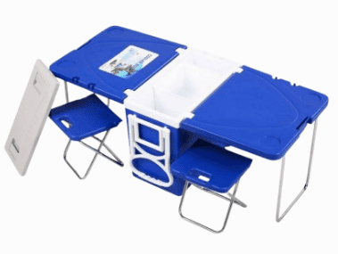 Foldable Camping Table with Cooler