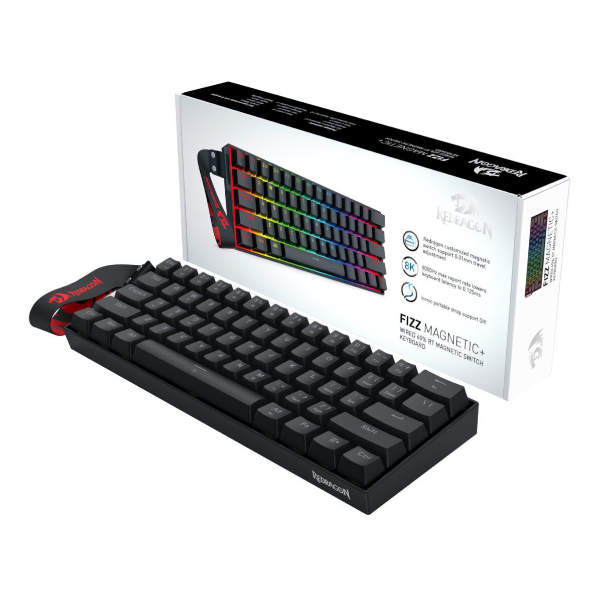 Mnm Box Deals | Redragon Fizz Magnetic Plus 60% Rgb Gaming Keyboard - Black Redragon FIZZ Magnetic Plus 60% RGB Gaming Keyboard - Black - Image 5