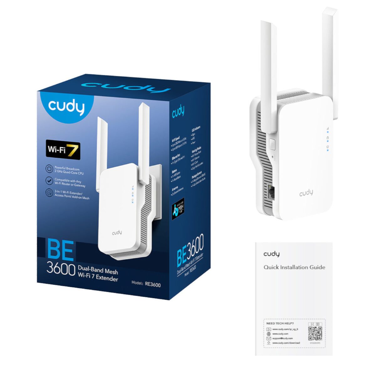 Mnm Box Deals | Cudy Be3600 Dual-Band Wi-Fi 7 Mesh Range Extender (Wall Plug) - White Cudy BE3600 Dual-Band Wi-Fi 7 Mesh Range Extender (Wall Plug) - White - Image 5