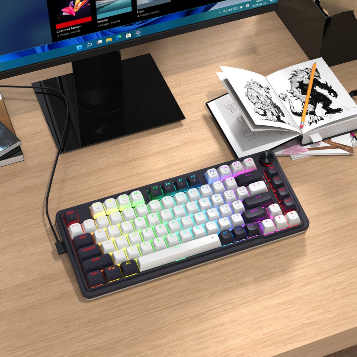 Mnm Box Deals | Redragon K673 Ucal 75% Magnetic Ultramag Switch Wired Keyboard - Black Redragon K673 UCAL 75% Magnetic Ultramag Switch Wired Keyboard - Black - Image 6
