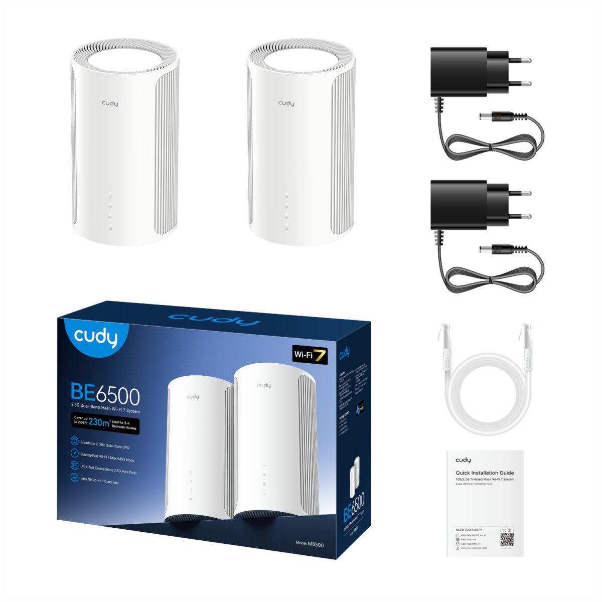 Mnm Box Deals | Cudy Be6500 2.5G Mesh Wi-Fi 7 System – 2 Pack Cudy BE6500 2.5G Mesh Wi-Fi 7 System – 2 Pack - Image 5