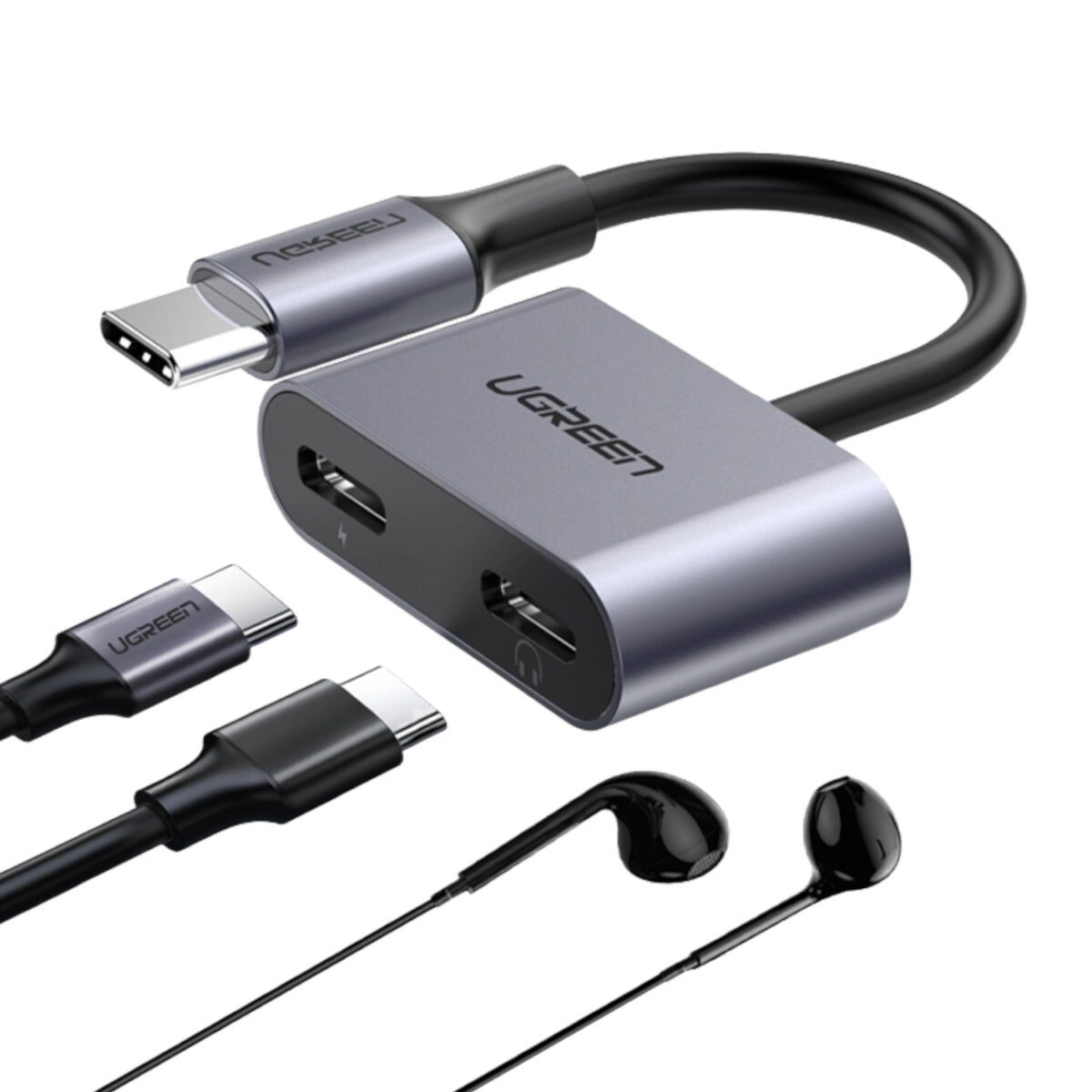 Mnm Box Deals | Ugreen Usb Type-C Dual Audio And Charging Adapter (15W Pd, 2-In-1 Splitter) UGREEN USB Type-C Dual Audio and Charging Adapter (15W PD, 2-in-1 Splitter) - Image 2