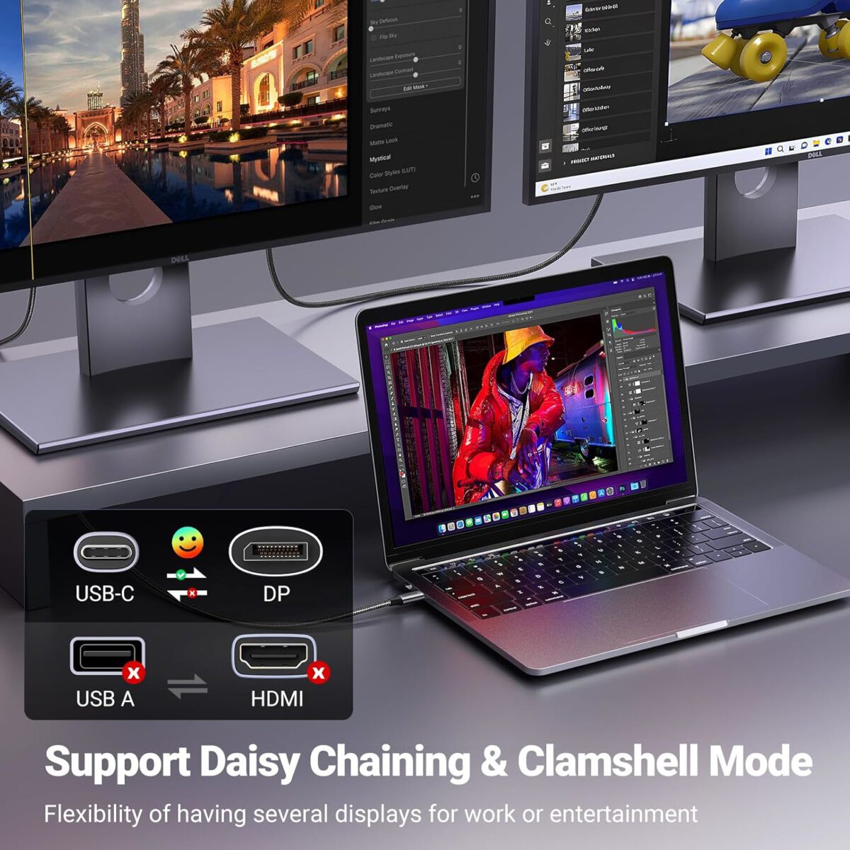 Mnm Box Deals | Ugreen Usb Type-C To Displayport 1.4 Cable 2M UGREEN USB Type-C to DisplayPort 1.4 Cable 2m - Image 4