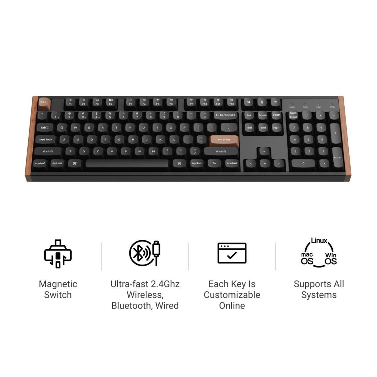 Mnm Box Deals | Keychron K10 He 100% Wireless Magnetic Gaming Keyboard Nebula Switches – Black Keychron K10 HE 100% Wireless Magnetic Gaming Keyboard Nebula Switches – Black - Image 3