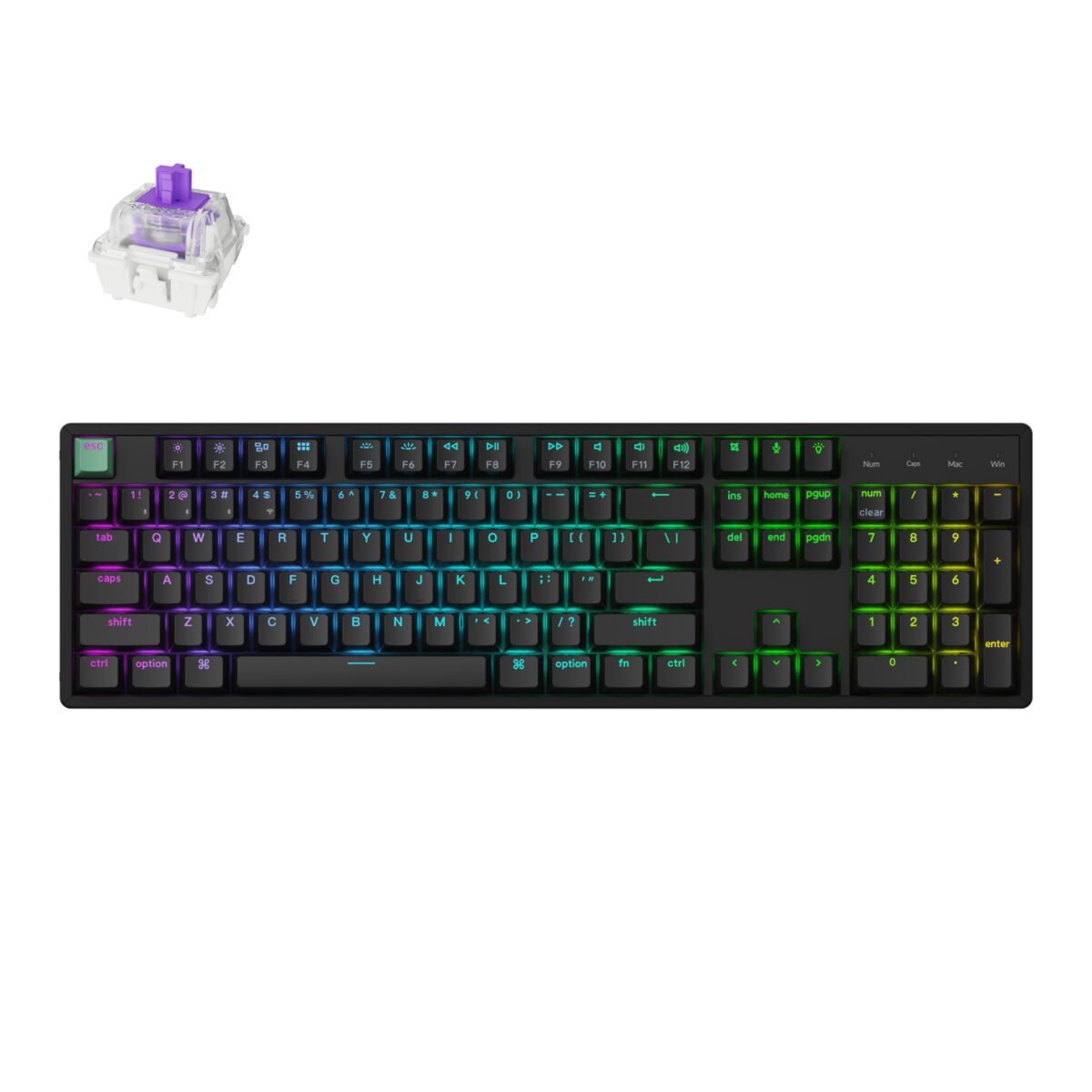 Mnm Box Deals | Keychron K10 He 100% Hot-Swap Gateron Dbl-Rail Nebula Switch Rgb Wireless Keyboard - Black Keychron K10 HE 100% Hot-Swap Gateron Dbl-Rail Nebula Switch RGB Wireless Keyboard - Black
